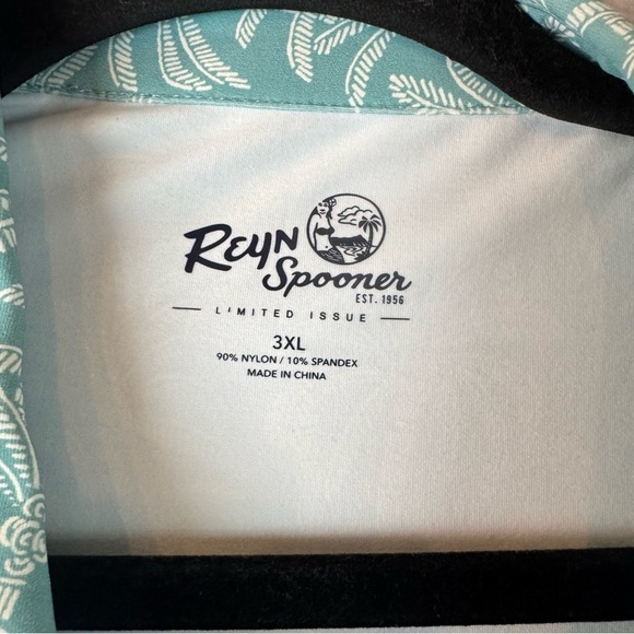 NWT Reyn Spooner 3XL Limited Issue Loulu Trail Performance Polo Shirt Nile Blue - Picture 3 of 6